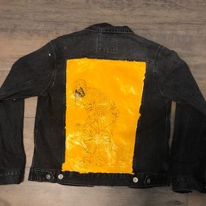 Men’s Custom Mummy Painted Denim Jacket, Medium